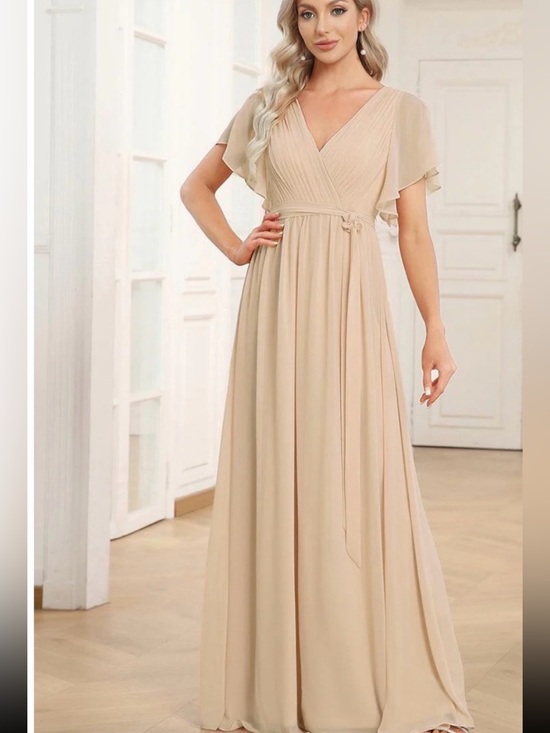 Ever Pretty Dresses & Skirts - Ever pretty Flutter Sleeve Maxi Dress with belt,NWOT